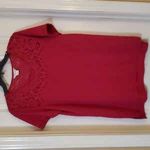 Hot Pink Cut Out Shirt‎